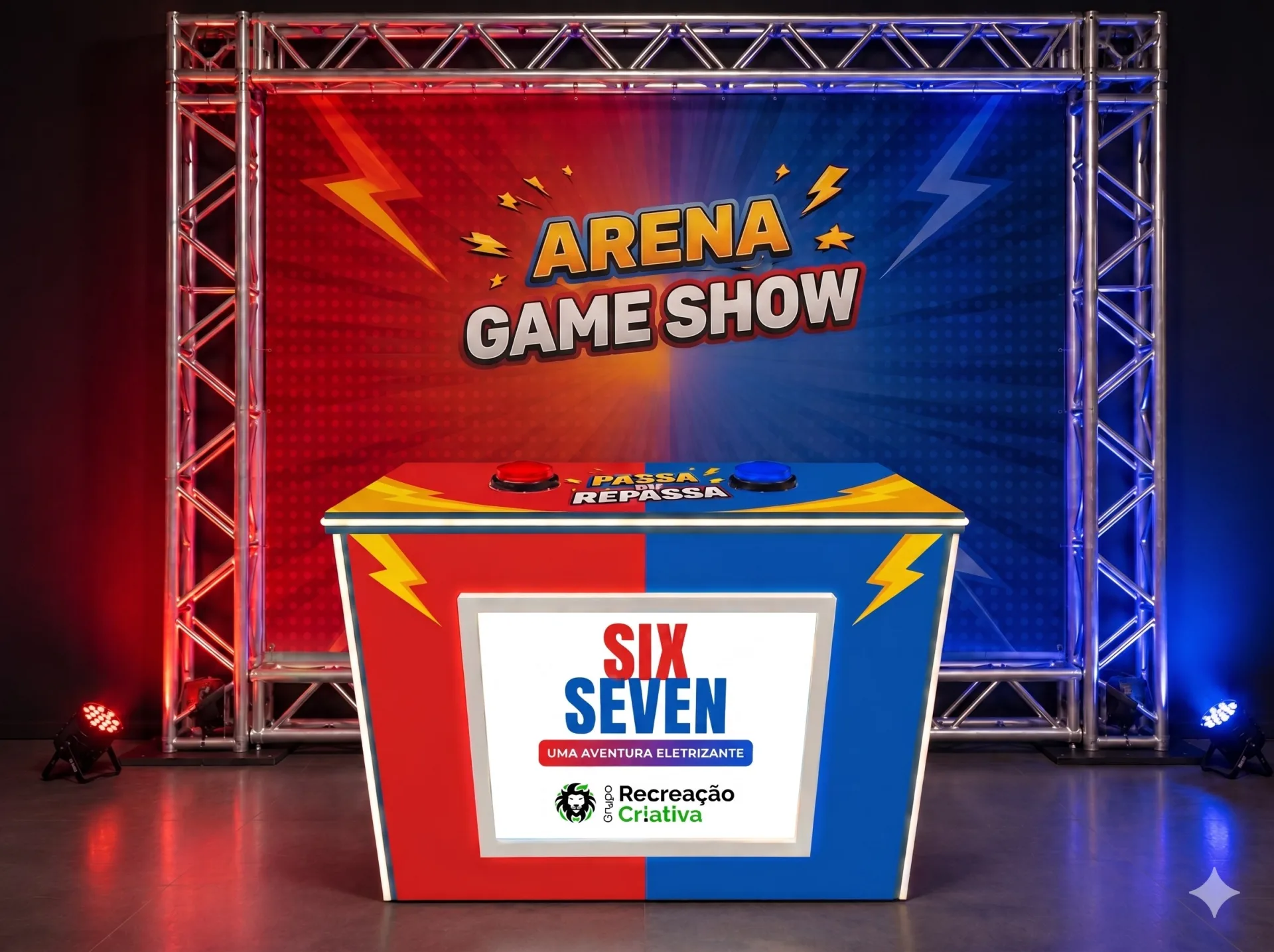 Cenário da Arena Game Show — Passa ou Repassa