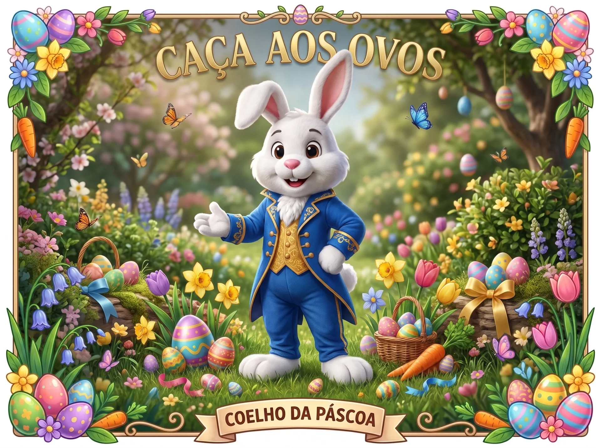 Caça aos ovos com o Coelho da Páscoa